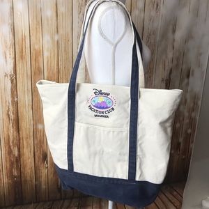 Disney vacation club large tote canvas blue